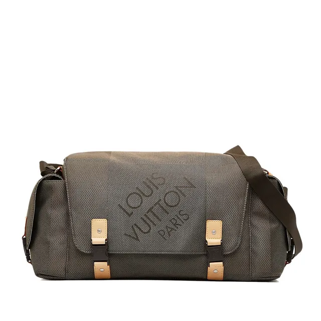 Louis Vuitton Black Damier Geant Messenger Crossbody Laptop Bag
