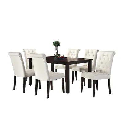 Modern Trends Roxy 7pc Solid Wood Dining Set (71" X 36