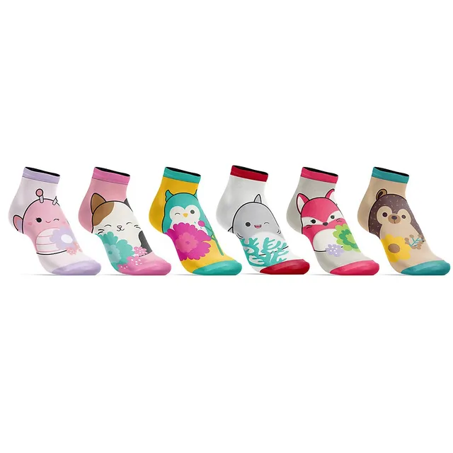 Bioworld Squishmallows Characters 5 Pack Womens Juniors Ankle Socks