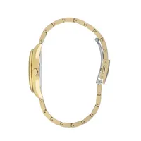 Ladies Lc07459.130 3 Hand Yellow Gold Watch With A Yellow Gold Metal Band And A Silver Dial