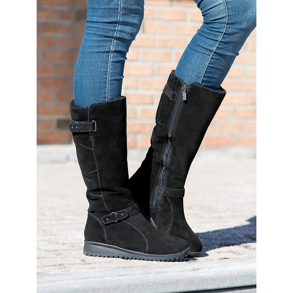 Women's Waterproof Suede Tall Winter Boots Leslie