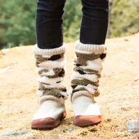 Women's Knit Camo Slouch Boot Slippers