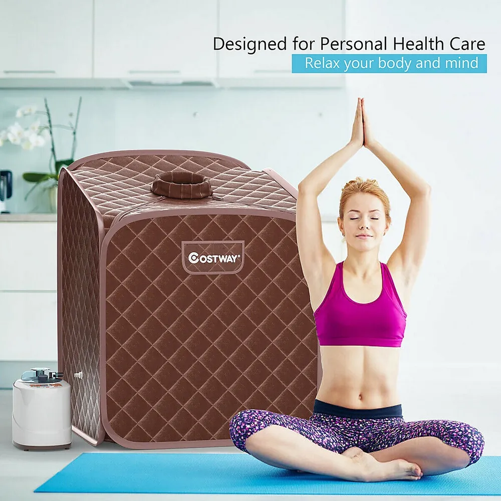 Costway Portable 2l Steam Sauna Spa Tent W/chair | Galeries de la Capitale
