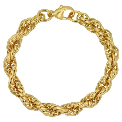 18kt Gold Plated 7.5" Large Rope Bracelet