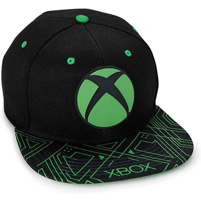 Xbox Logo Mens Black/green Snapback Hat