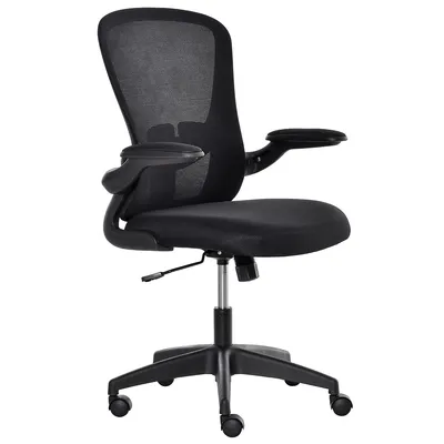 Mesh Office Chair With Flip-up Armrest