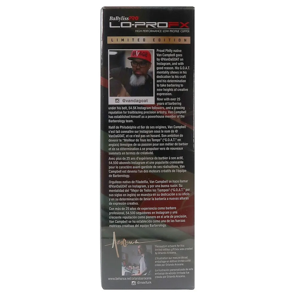 Limided Edition Lo-pro Fx Cordless Clipper (van Da' Goat) #fx825ri