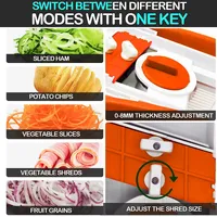 Multifunctional Vegetable Slicer Safe Slice Mandoline Adjustable Food Chopper