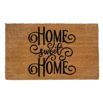 Natural Coir Rectangular "home Sweet Home" Doormat 18" X 30"