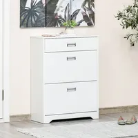 Shoe Storage Cabinet With 3 Drawers For 16 Pairs Of Shoes