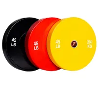 Olympic Rubber Bumper Plate - Weight With 2-inch Stainless Steel Insert