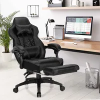 Office Computer Desk Chair Gaming Adjustable Swivel W/footrest