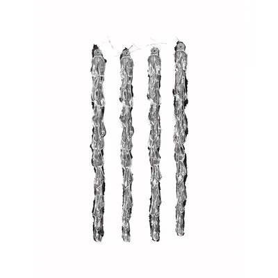 4 Pack Acrylic Icicles (8") - Set Of 2