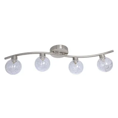 4 Heads Ceiling Light, 26.3 '' Width, From The Oscar Collection, Silver