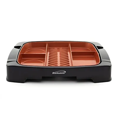 Brentwood Ts-825 Multi-portion Electric Indoor Grill, Non-stick Copper Coating