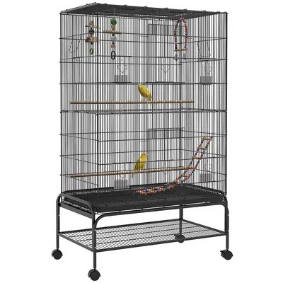 Bird Cage For Budgie, Cockatiel, Finch With Stand, Toys