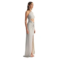 Woman Maxi Wrapper Regular Fit Knit Evening & Prom Dress