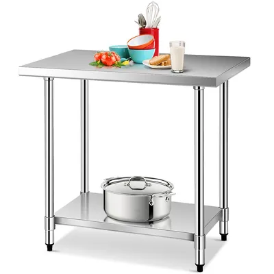 24'' X 36'' Stainless Steel Food Prep & Work Table Commercial Kitchen Worktable