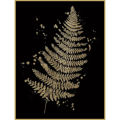 Gold Leaf Iii Framed Canvas, 18x24"