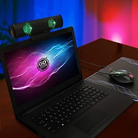 Sonaverse Led Speaker For Laptop Computer - Usb Powered Clip-on Sound Bar With Mini Portable External Design Monitor