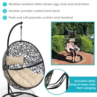 Jackson Resin Wicker Hanging Egg Chair With Stand