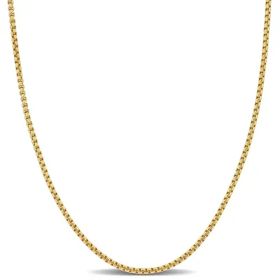 Box Chain Necklace In 10k Yellow Gold, 18 In