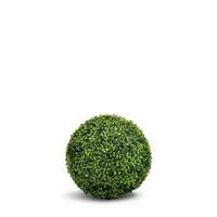 Faux Botanical Boxwood Ball In Green In. Height