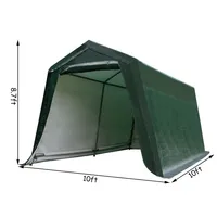 10'x10' Patio Tent Carport Storage Shelter Shed Car Canopy Heavy Duty Green