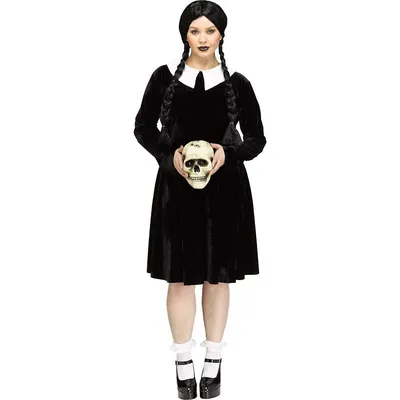 Gothic Girl Wednesday Woman Plus Costume