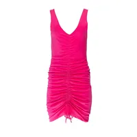 Pink Ruched Sleeveless Dress
