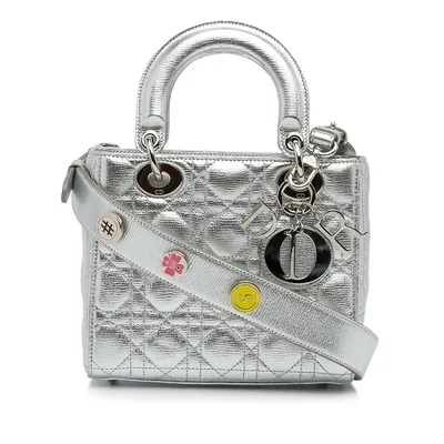 Pre-loved Small Lambskin Cannage Lady Dior