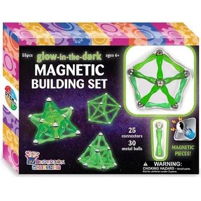 Glow-in-the-dark Magnetic Building Set