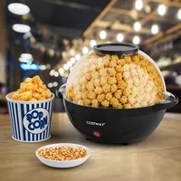 6qt Stirring Popcorn Machine Popper Maker W/nonstick Plate Redblack