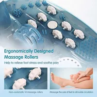 Foot Spa Massager With Heat, Bubbles, Vibration,14 Massage Rollers