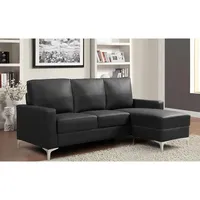Del Mar 78.74" Wide Faux Leather Sectional Sofa With Reversible Chaise