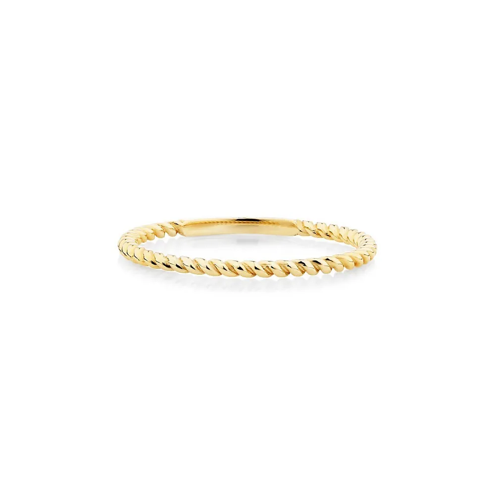Twisted Band Ring 10kt Yellow Gold
