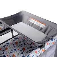 Portable Baby Playard, Sturdy Crib Bed Play Yard With Removable Bassinet And Changing Station