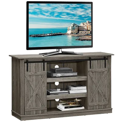 Sliding Barn Tv Stand Console Table For Tv's Up To 60'' Entertainment Center