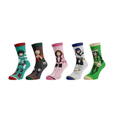 My Hero Academia Class 1a Character Adult Crew Socks 5 Pack