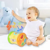 Baby Drum, Rolling Educational Musical Drum Toy with Colorful Light