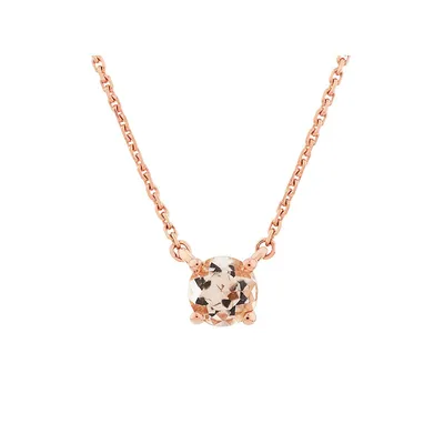 Necklace With Morganite In 10kt Rose Gold