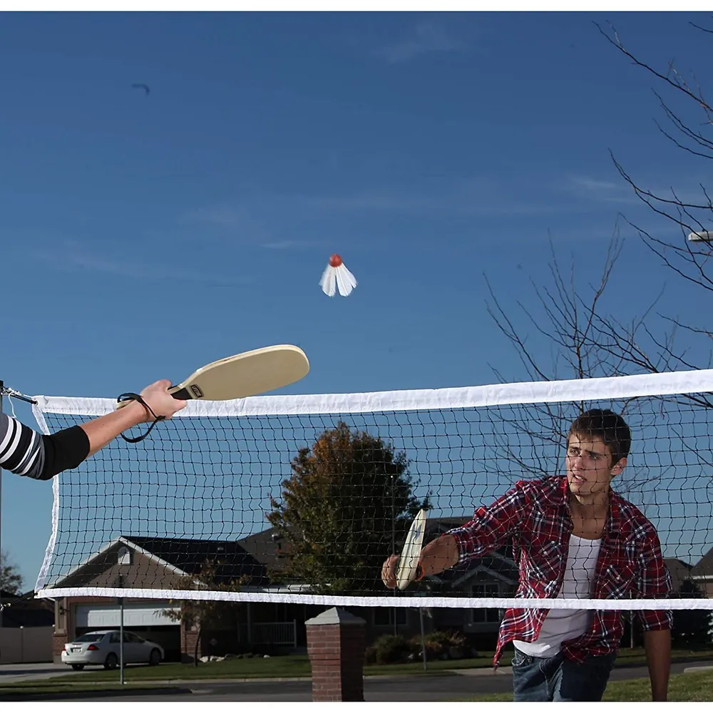 3 Sport Outdoor Game Set, With Volleyball Net, Badminton, And Paddleball