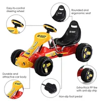 Go Kart Kids Ride On Car Pedal Powered Car 4 Wheel Racer Toy Stealth