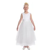 Tulle Maxi Dress Off White For Girls