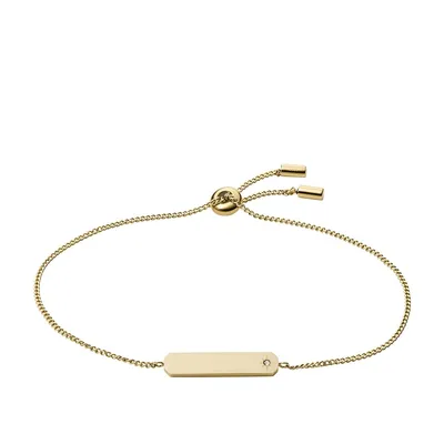 Women's Drew Gold-tone Stainless Steel Bar Chain Bracelet