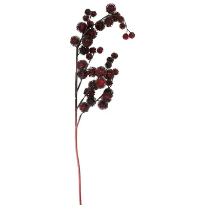 41" Red Pine Ball Artificial Christmas Spray