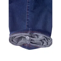 Men's Self Dressing Pull-on Jeans With Cargo Pockets