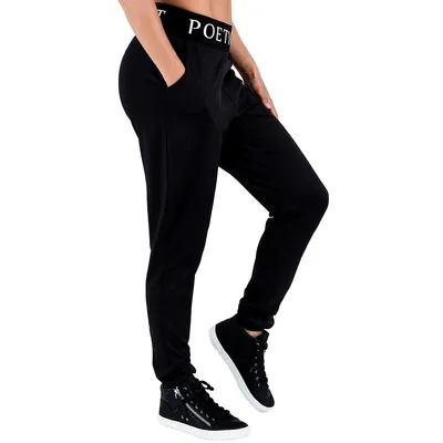 Curvy Women's Lex Black Jogger Pants W Pockets