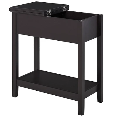 Flip Top Narrow End Side Table