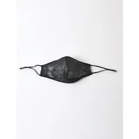 Prismatic Black: Two Silk One Cotton Unisex Face Mask | Mulberry Silk | Insert Pocket & Nose Wire